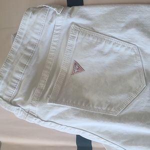 Guess white capris jeans